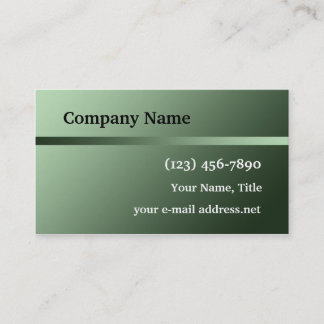 Tarjeta De Visita Rayo simple verde moderno