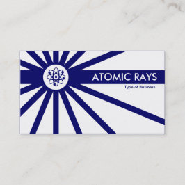 Tarjeta De Visita Rayos atómicos - azul oscuro contra la materia
