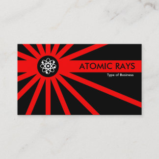 Tarjeta De Visita Rayos atómicos rojos