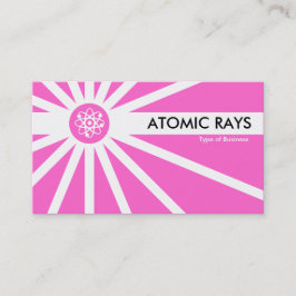 Tarjeta De Visita Rayos atómicos - Rosa