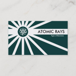 Tarjeta De Visita Rayos atómicos - Verde Verde azulado oscuro