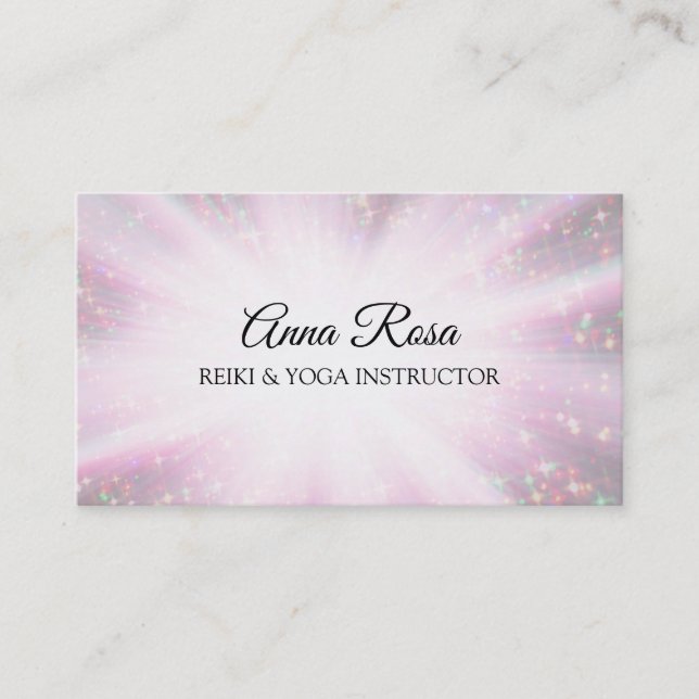 Tarjeta De Visita Rayos curativos de la chispa de la energía de (Anverso)