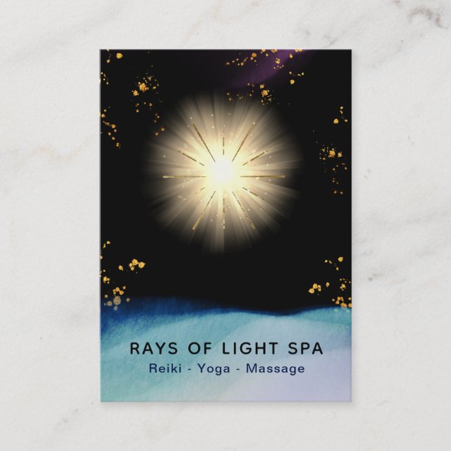 Tarjeta De Visita *~* Rays Stars Light Healing Universe Energy (Anverso)