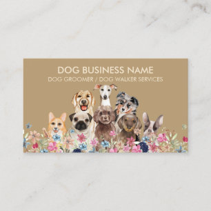 Tarjeta De Visita Razas de cachorros de perro rescate mascota peluqu