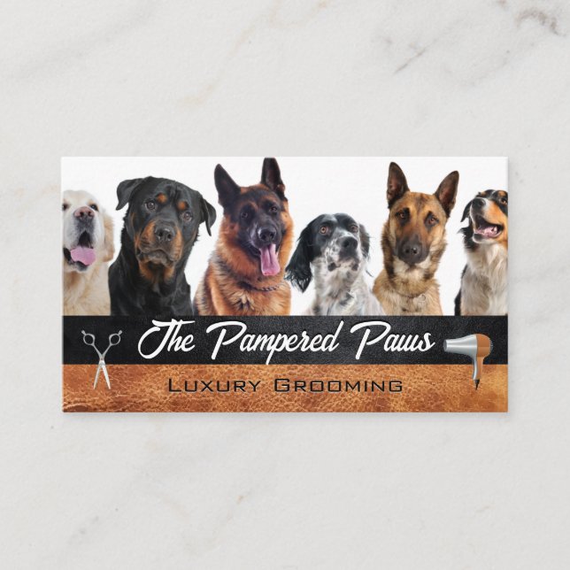 Tarjeta De Visita Razas de perro | Herramientas de crecimiento de Ma (Anverso)