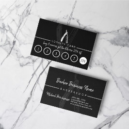 Tarjeta De Visita Razor Barber Coiffure Peluquero Descuento Fidelida