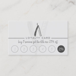 Tarjeta De Visita Razor Barber Coiffure Peluquero Golpea Lealtad