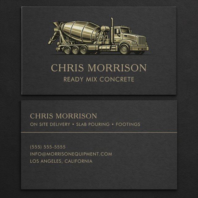 Tarjeta De Visita Ready Mix Concrete Services Professional  (Subido por el creador)