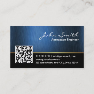 Tarjeta de visita real del ingeniero aeroespacial
