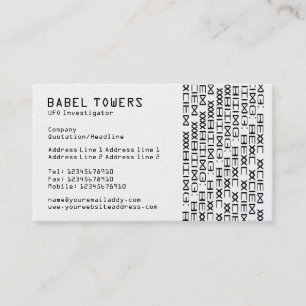 Tarjeta De Visita Real escritura extranjera