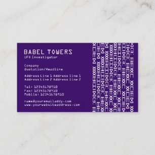 Tarjeta De Visita Real escritura extranjera - Púrpura oscuro