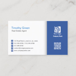 Tarjeta De Visita Real Estate Agent Business Card Simple #06