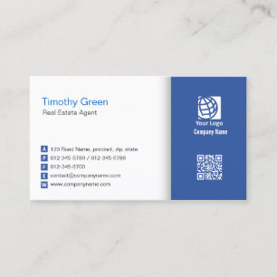 Tarjeta De Visita Real Estate Agent Business Card Simple #06