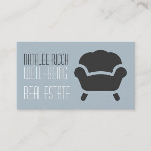 Tarjeta De Visita Real Estate Agent Real Estate Business Chair House