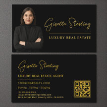 Real Estate Black Gold QR Code Script Luxury