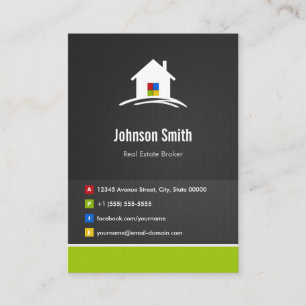 Tarjeta De Visita Real Estate Broker - Innovación creativa premium