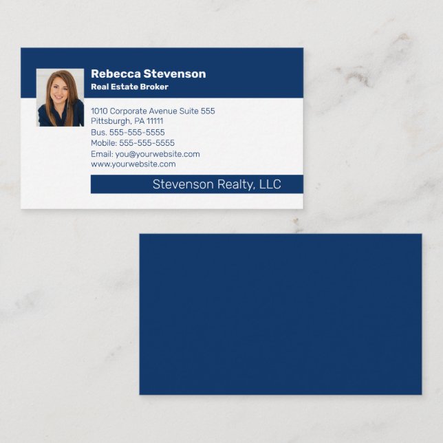 Tarjeta De Visita Real Estate Broker Profesional    BusinessBusines (Anverso / Reverso)