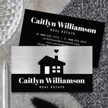 Real Estate Broker Profesional Moderna Casa Negra