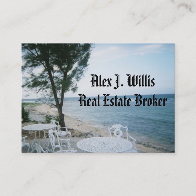 Tarjeta De Visita Real Estate Business Office Profesional (Anverso)