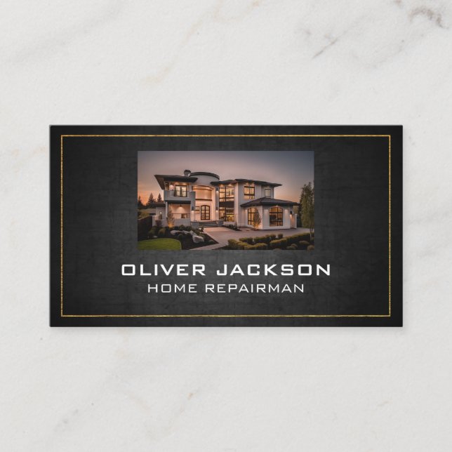 Tarjeta De Visita Real Estate Homes Luxury | Propiedad (Anverso)