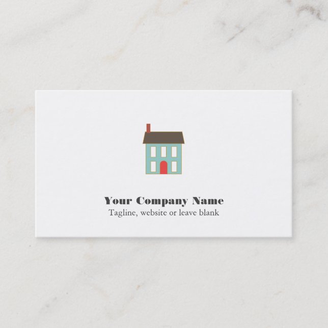 Tarjeta De Visita Real Estate House Business Card (Anverso)