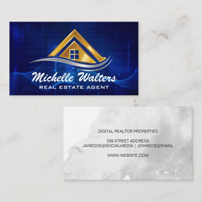 Tarjeta De Visita Real Estate Logo | Property Rentals (Anverso / Reverso)
