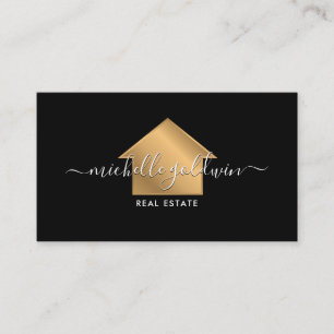 Tarjeta De Visita Real Estate Profesional Moderno Script House