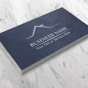 Tarjeta De Visita Real Estate Profesional Navy Blue Realtor