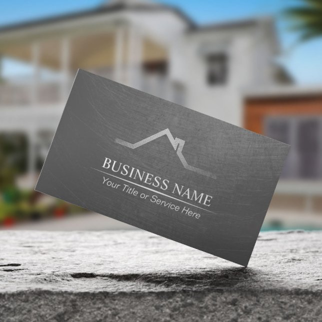 Tarjeta De Visita Real Estate Profesional Realtor Grunge Metalizado (Subido por el creador)
