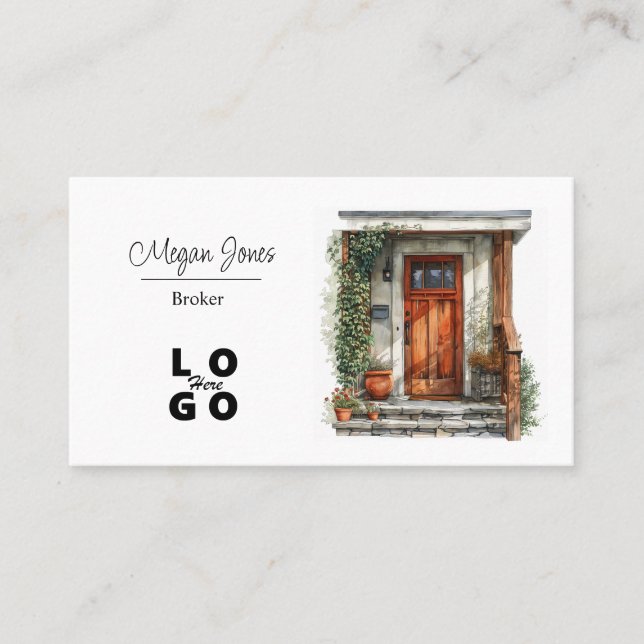 Tarjeta De Visita Real Estate, Realtor, Broker Business Card (Anverso)