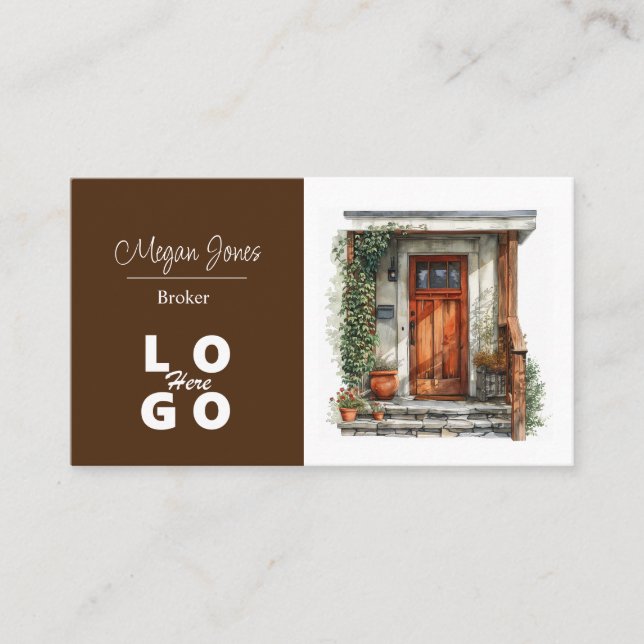 Tarjeta De Visita Real Estate, Realtor, Broker Business Card (Anverso)