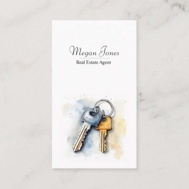 Tarjeta De Visita Real Estate, Realtor, Broker Business Card (Anverso)