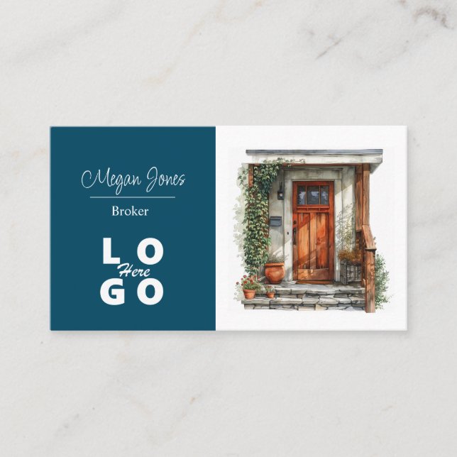 Tarjeta De Visita Real Estate, Realtor, Broker Business Card (Anverso)