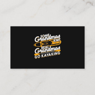 Tarjeta De Visita Real Grandmas Go Kayaking