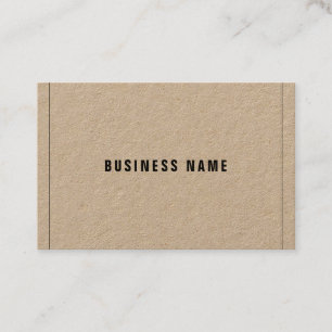 Tarjeta De Visita Real Kraft Paper Company Fashiable Moderno