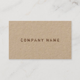 Tarjeta De Visita Real Kraft Paper Elegant Distresant Text Template