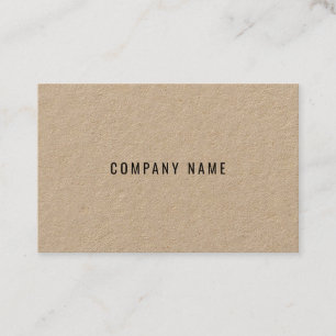 Tarjeta De Visita Real Kraft Paper Elegant Modern Company Template