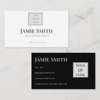 Tarjeta De Visita Realestate Business Card Templates Minimalistic