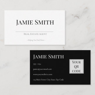 Tarjeta De Visita Realestate Business Card Templates Minimalistic