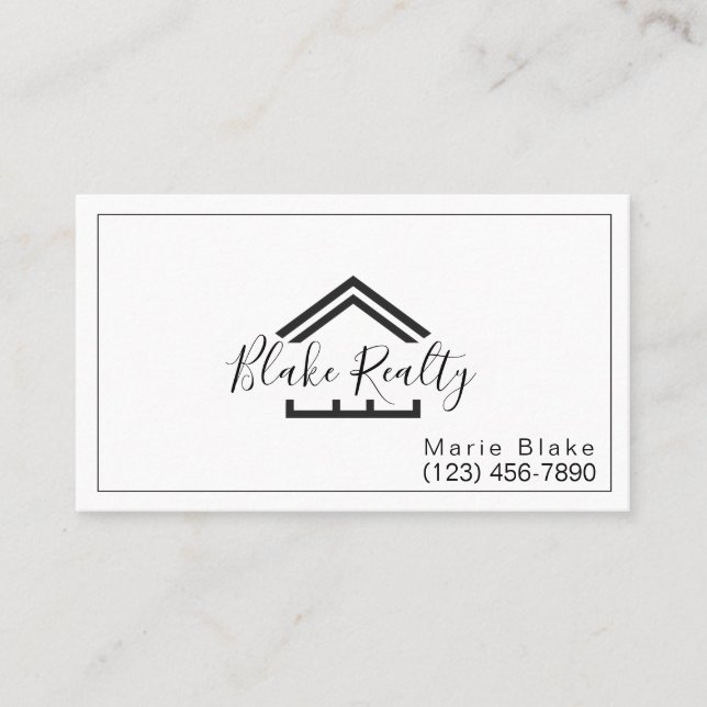 Tarjeta De Visita Realidad profesional de realtor (Anverso)