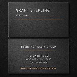 Tarjeta De Visita Realtor Black Profesional 