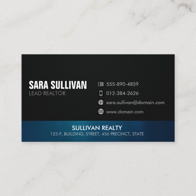 Tarjeta De Visita Realtor de bienes raíces (Anverso)