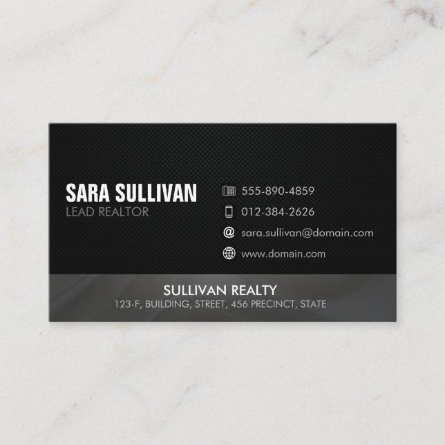 Tarjeta De Visita Realtor de bienes raíces (Anverso)