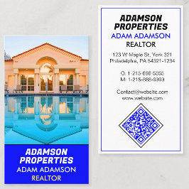 Tarjeta De Visita Realtor de empresa inmobiliaria moderna (Make QR C
