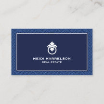 Realtor de glamour moderno, azul inmobiliario