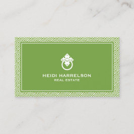 Tarjeta De Visita Realtor de glamour moderno, verde inmobiliario