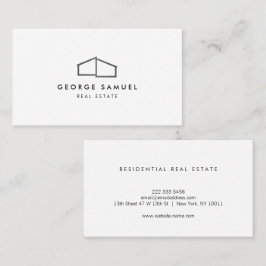 Tarjeta De Visita Realtor de logotipos para el hogar negro y blanco