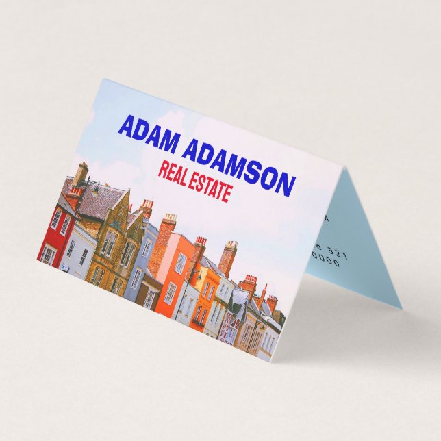 Tarjeta De Visita Realtor de Real Estate & House Broker (QRCode) dob (Anverso)