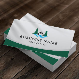 Tarjeta De Visita Realtor del logotipo de la Casa del Lago Inmobilia
