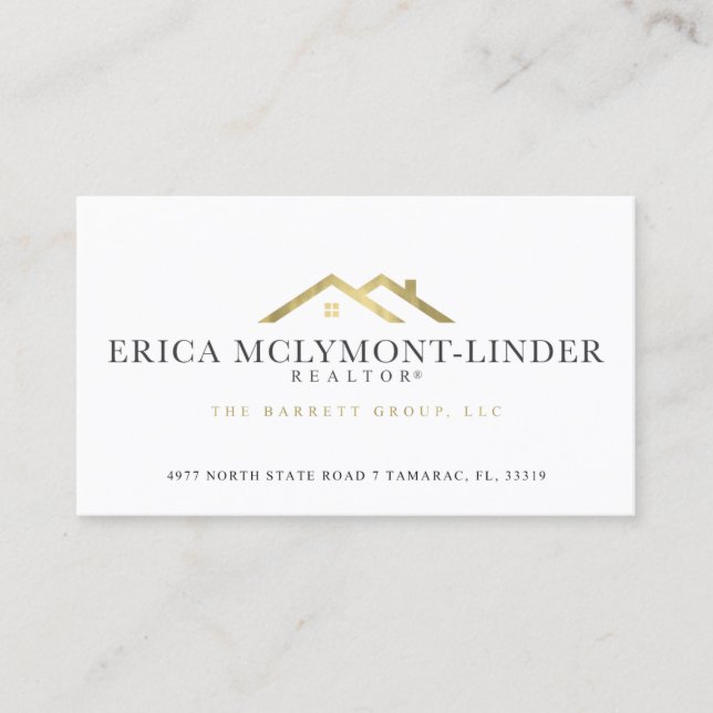 Tarjeta De Visita Realtor Erica McLymont-Linder (Anverso)